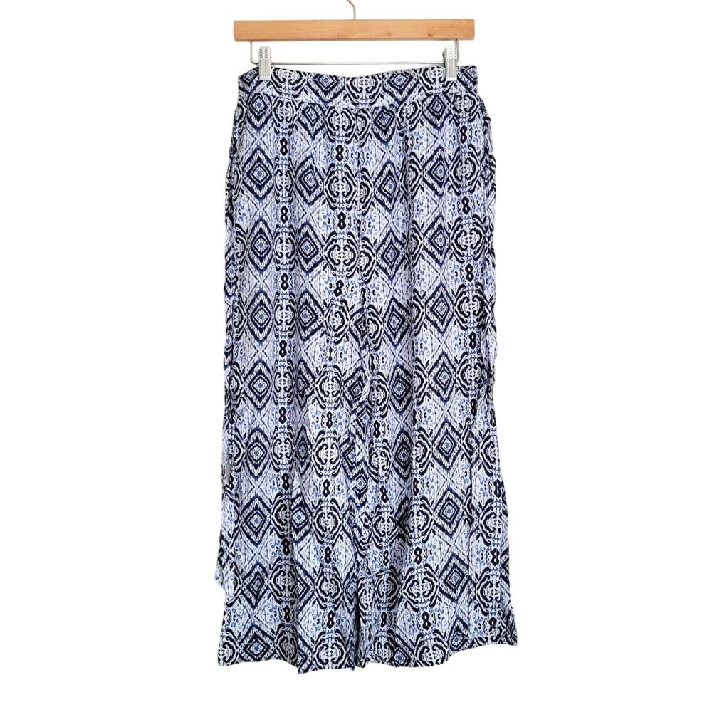 Apricot Pants Women's 8 Geometric Wide Leg Capri Palazzo Flowy Bohemian NEW